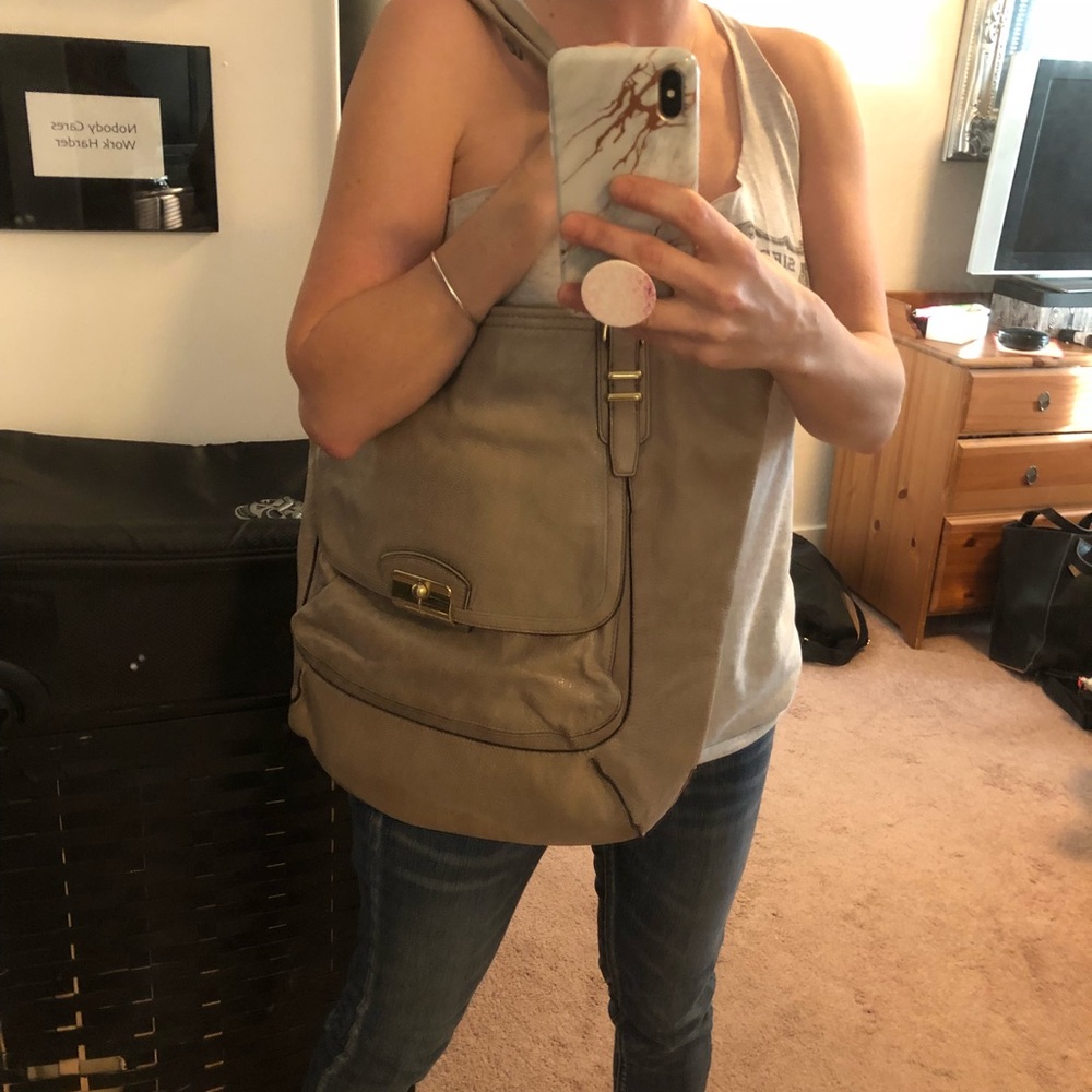 Coach metallic tote